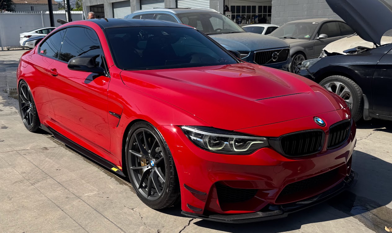 BMW M4 CS after collision repair in Burbank at US Auto Collision Center